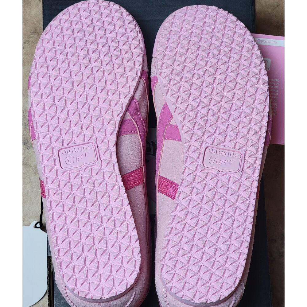 Fashion Sneakers Women 8 Pink Suede Lace Up Onitsuka Tiger Casual Shoe Retro Y2K - Picture 10 of 12